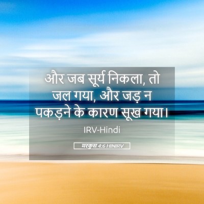Picture 05 - मरकुस 4:6 HINIRV - और जब सूर्य निकला, - Bible Verse Picture