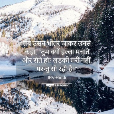 Picture 05 - मरकुस 5:39 HINIRV - तब उसने भीतर जाकर - Bible Verse Picture
