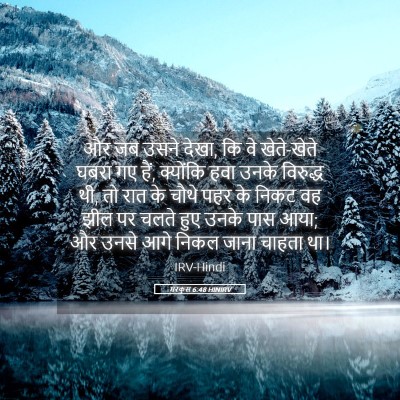 Picture 05 - मरकुस 6:48 HINIRV - और जब उसने देखा, कि - Bible Verse Picture