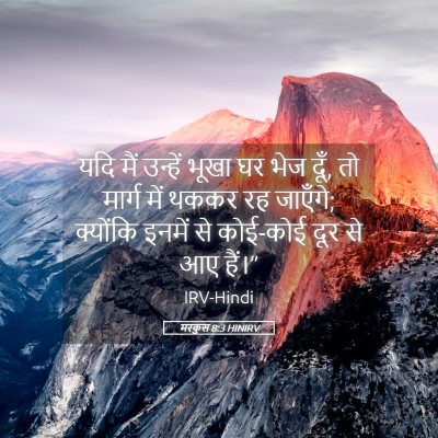 Picture 05 - मरकुस 8:3 HINIRV - यदि मैं उन्हें - Bible Verse Picture