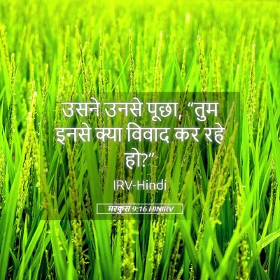 Picture 05 - मरकुस 9:16 HINIRV - उसने उनसे पूछा, - Bible Verse Picture