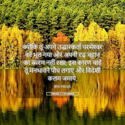 Picture 05 - यशायाह 17:10 HINIRV - क्योंकि तू अपने - Bible Verse Picture