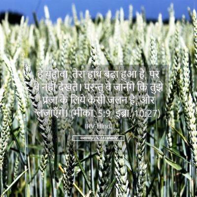 Picture 05 - यशायाह 26:11 HINIRV - हे यहोवा, तेरा हाथ - Bible Verse Picture