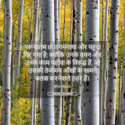 Picture 05 - यशायाह 3:8 HINIRV - यरूशलेम तो - Bible Verse Picture