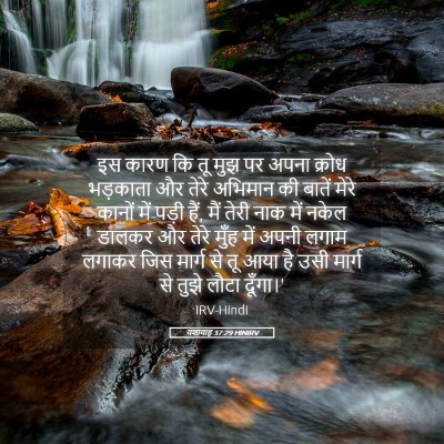Picture 05 - यशायाह 37:29 HINIRV - इस कारण कि तू मुझ - Bible Verse Picture