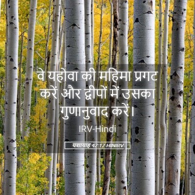 Picture 05 - यशायाह 42:12 HINIRV - वे यहोवा की महिमा - Bible Verse Picture