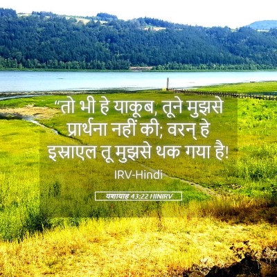 Picture 05 - यशायाह 43:22 HINIRV - “तो भी हे याकूब, - Bible Verse Picture
