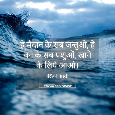 Picture 05 - यशायाह 56:9 HINIRV - हे मैदान के सब - Bible Verse Picture
