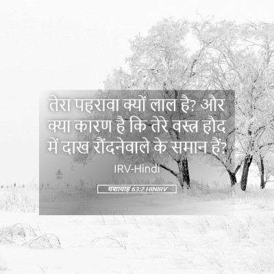 Picture 05 - यशायाह 63:2 HINIRV - तेरा पहरावा क्यों - Bible Verse Picture