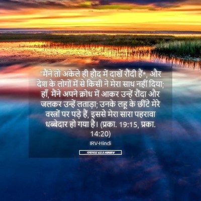 Picture 05 - यशायाह 63:3 HINIRV - “मैंने तो अकेले ही - Bible Verse Picture
