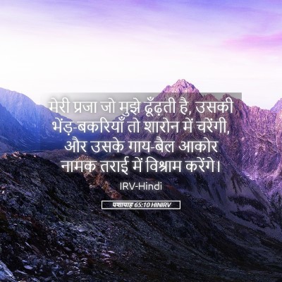 Picture 05 - यशायाह 65:10 HINIRV - मेरी प्रजा जो मुझे - Bible Verse Picture
