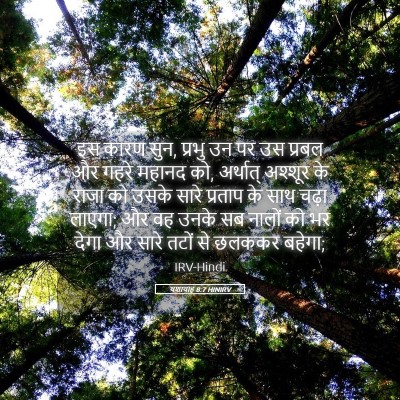 Picture 05 - यशायाह 8:7 HINIRV - इस कारण सुन, प्रभु - Bible Verse Picture