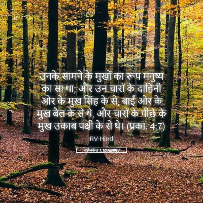 Picture 05 - यहेजकेल 1:10 HINIRV - उनके सामने के - Bible Verse Picture