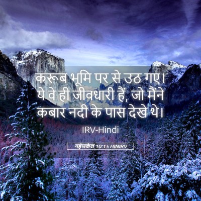 Picture 05 - यहेजकेल 10:15 HINIRV - करूब भूमि पर से उठ - Bible Verse Picture