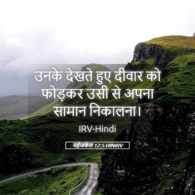 Picture 05 - यहेजकेल 12:5 HINIRV - उनके देखते हुए - Bible Verse Picture