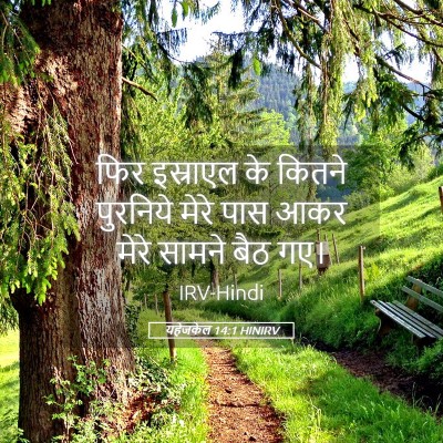 Picture 05 - यहेजकेल 14:1 HINIRV - फिर इस्राएल के - Bible Verse Picture