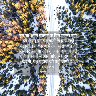 Picture 05 - यहेजकेल 16:43 HINIRV - तूने जो अपने बचपन - Bible Verse Picture