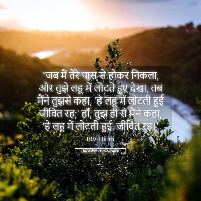 Picture 05 - यहेजकेल 16:6 HINIRV - “जब मैं तेरे पास से - Bible Verse Picture