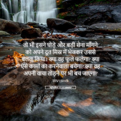 Picture 05 - यहेजकेल 17:15 HINIRV - तो भी इसने घोड़े और - Bible Verse Picture