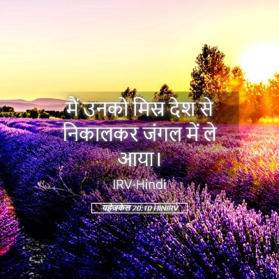 Picture 05 - यहेजकेल 20:10 HINIRV - मैं उनको मिस्र देश - Bible Verse Picture