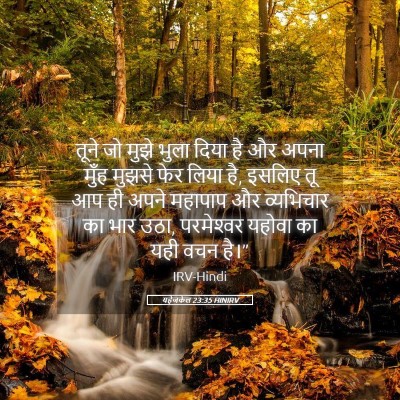 Picture 05 - यहेजकेल 23:35 HINIRV - तूने जो मुझे भुला - Bible Verse Picture