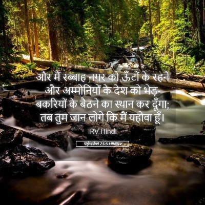 Picture 05 - यहेजकेल 25:5 HINIRV - और मैं रब्‍बाह नगर - Bible Verse Picture