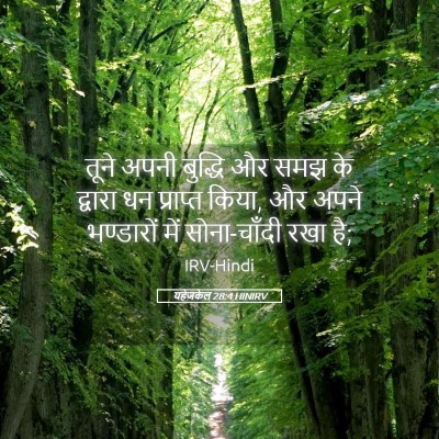 Picture 05 - यहेजकेल 28:4 HINIRV - तूने अपनी बुद्धि - Bible Verse Picture