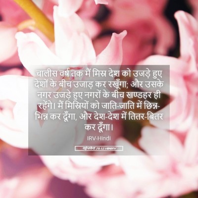 Picture 05 - यहेजकेल 29:12 HINIRV - चालीस वर्ष तक मैं - Bible Verse Picture