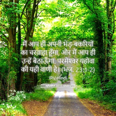 Picture 05 - यहेजकेल 34:15 HINIRV - मैं आप ही अपनी - Bible Verse Picture