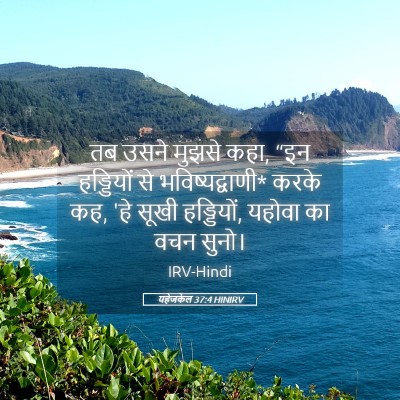 Picture 05 - यहेजकेल 37:4 HINIRV - तब उसने मुझसे कहा, - Bible Verse Picture