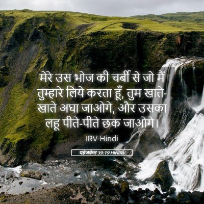 Picture 05 - यहेजकेल 39:19 HINIRV - मेरे उस भोज की - Bible Verse Picture
