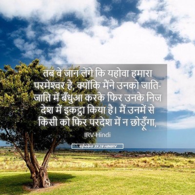 Picture 05 - यहेजकेल 39:28 HINIRV - तब वे जान लेंगे कि - Bible Verse Picture