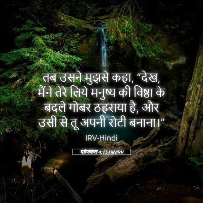 Picture 05 - यहेजकेल 4:15 HINIRV - तब उसने मुझसे कहा, - Bible Verse Picture
