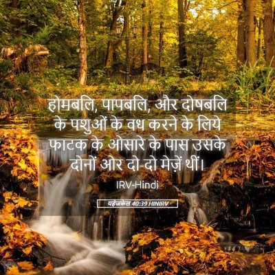Picture 05 - यहेजकेल 40:39 HINIRV - होमबलि, पापबलि, और - Bible Verse Picture