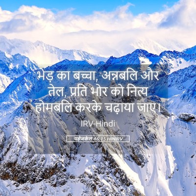 Picture 05 - यहेजकेल 46:15 HINIRV - भेड़ का बच्चा, - Bible Verse Picture