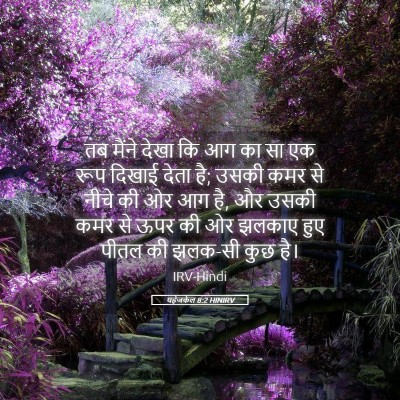 Picture 05 - यहेजकेल 8:2 HINIRV - तब मैंने देखा कि आग - Bible Verse Picture
