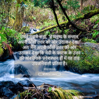 Picture 05 - यहेजकेल 8:5 HINIRV - उसने मुझसे कहा, “हे - Bible Verse Picture