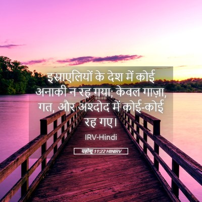 Picture 05 - यहोशू 11:22 HINIRV - इस्राएलियों के - Bible Verse Picture