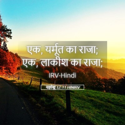 Picture 05 - यहोशू 12:11 HINIRV - एक, यर्मूत का राजा; - Bible Verse Picture