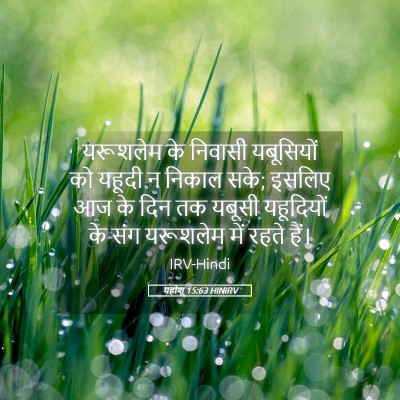 Picture 05 - यहोशू 15:63 HINIRV - यरूशलेम के निवासी - Bible Verse Picture
