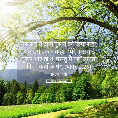 Picture 05 - यहोशू 2:4 HINIRV - उस स्त्री ने दोनों - Bible Verse Picture