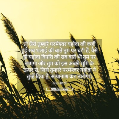 Picture 05 - यहोशू 23:15 HINIRV - तो जैसे तुम्हारे - Bible Verse Picture