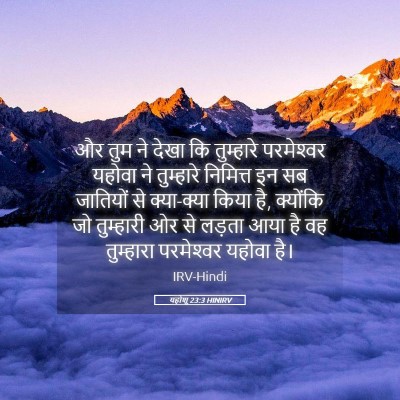 Picture 05 - यहोशू 23:3 HINIRV - और तुम ने देखा कि - Bible Verse Picture