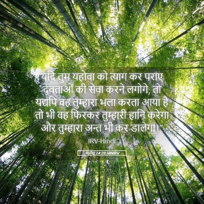 Picture 05 - यहोशू 24:20 HINIRV - यदि तुम यहोवा को - Bible Verse Picture