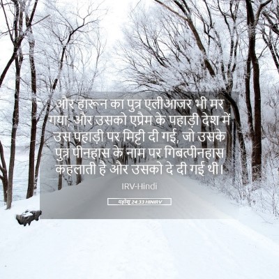 Picture 05 - यहोशू 24:33 HINIRV - और हारून का पुत्र - Bible Verse Picture