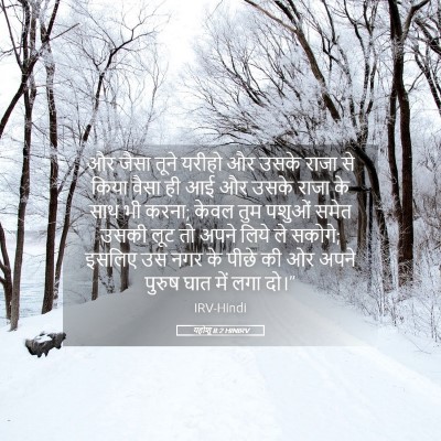 Picture 05 - यहोशू 8:2 HINIRV - और जैसा तूने यरीहो - Bible Verse Picture