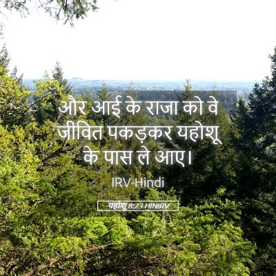 Picture 05 - यहोशू 8:23 HINIRV - और आई के राजा को वे - Bible Verse Picture