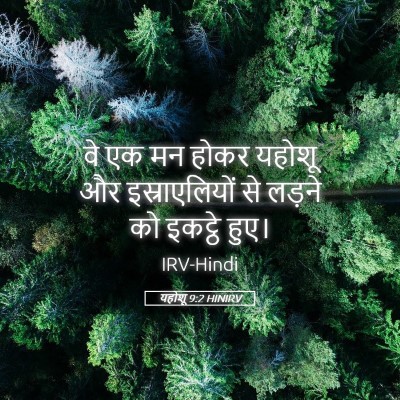 Picture 05 - यहोशू 9:2 HINIRV - वे एक मन होकर यहोशू - Bible Verse Picture