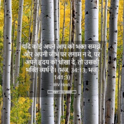 Picture 05 - याकूब 1:26 HINIRV - यदि कोई अपने आप को - Bible Verse Picture