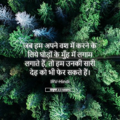 Picture 05 - याकूब 3:3 HINIRV - जब हम अपने वश में - Bible Verse Picture